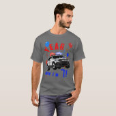 ポリスカー 誕生日 7歳 お友達 女子 Tシャツ (正面フル)