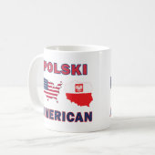 ポリスキーアメリカの地図 コーヒーマグカップ (正面左)