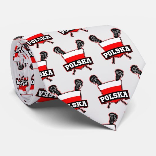 ポリスキーポーランド国旗のラクロスネクタイ ネクタイ (ロール)