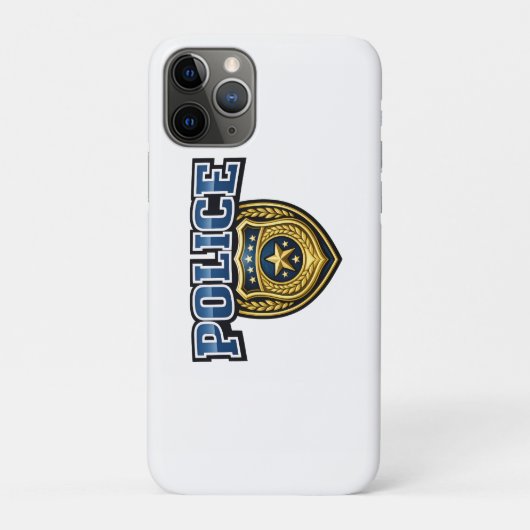 ポリスバッジ大胆テキストデザイン Case-Mate iPhoneケース (裏)