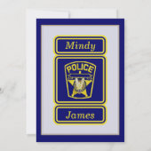 ポリスマンブライダルシャワーティーパーティー招待状 招待状 (裏面)