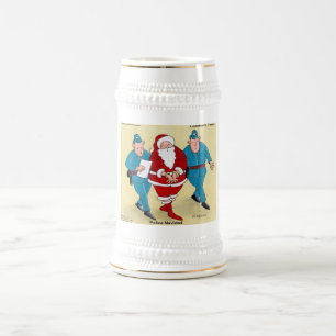 ポリス・ナビダッド 楽しいクリスマス サンタギフト & グリーティングカード ビールジョッキ