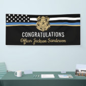 ポリス・ブルーラインフラッグ引退おめでとう 横断幕 (トレードショー)