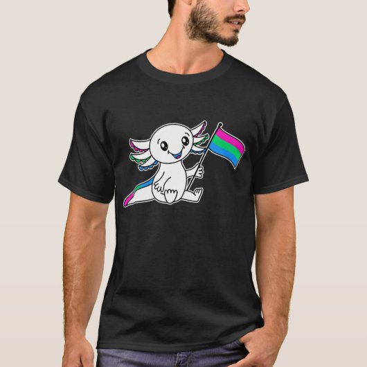 ポリセクシャルプライドフラグLGBTQ+ Tシャツ (正面)