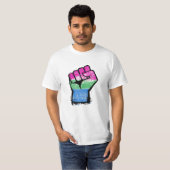 ポリセクシャル抗議のこぶし Tシャツ (正面フル)