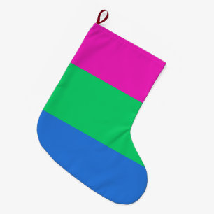 ポリセクシャル プライド フラッグ ラージクリスマスストッキング