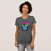 ポリセクシュアル プライドの拳 Tシャツ (正面フル)