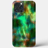 ポリッシュの汚れとテクスチャミックス、焼けた緑の黄色 Case-Mate iPhoneケース (裏面)