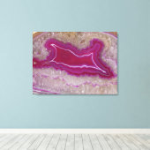 ポリッシュアゲートクオーツゲート顔 キャンバスプリント (インサイチュ (ウッドフロア))