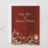 ポリッシュウッドオールドレース結婚式招待状 招待状 (裏面)