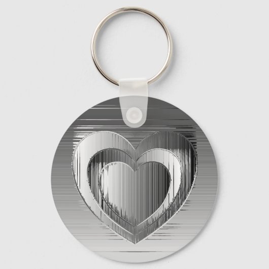ポリッシュクロムハート キーホルダー (正面)