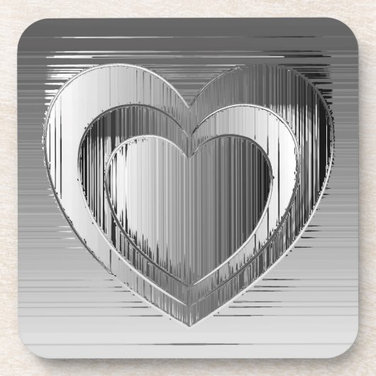 ポリッシュクロムハート コースター (正面)