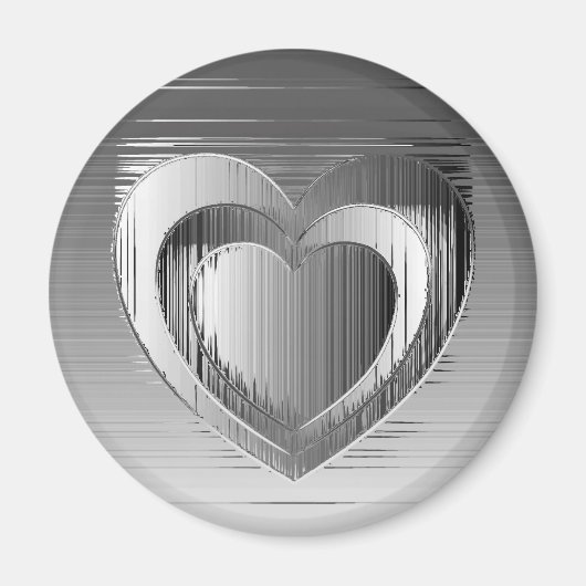 ポリッシュクロムハート マグネット (正面)