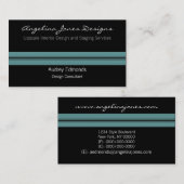 ポリッシュプロフェッショナル名刺、ソフトティール（緑がかった色） 名刺 (正面/裏面)