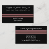 ポリッシュプロフェッショナル名刺、ソフトマウーブ 名刺 (正面/裏面)