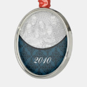 ポリッシュホリデーダマスクプレミアムラウンドオーナメント メタルオーナメント (左)