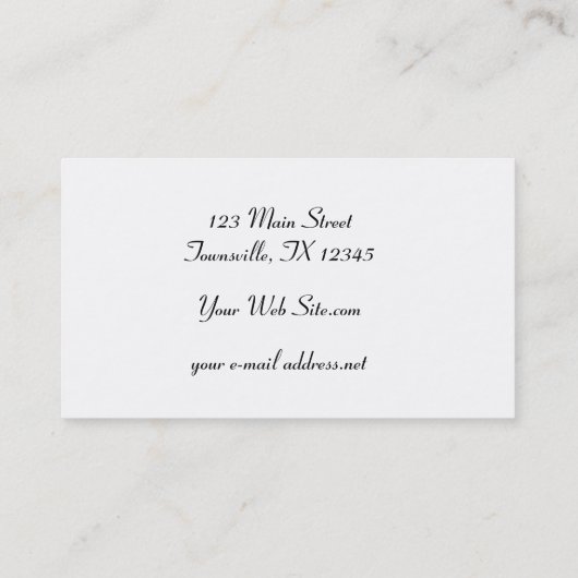 ポリッシュモダンメタル金ゴールドフレーム 名刺 (裏面)