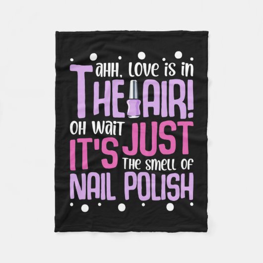 ポリッシュ爪、 ネイルの匂い フリースブランケット (正面)