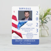 ポリティカルタウンホール資金集め招待状W/Photo 招待状 (スタンド正面)