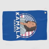 ポリティクルカマラハリス ゴルフタオル (横)