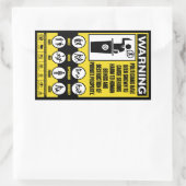 ポリティシャン警告ステッカーセット 長方形シール (バッグ)