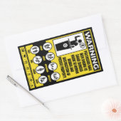 ポリティシャン警告ステッカーセット 長方形シール (封筒)