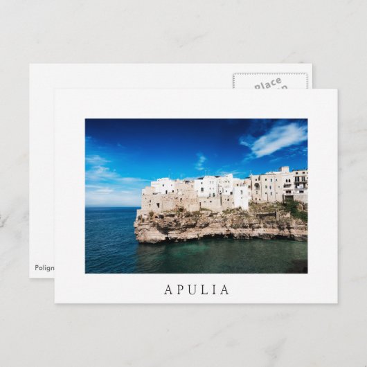 ポリニャーマーレの家はアプーリアの崖の上に ポストカード (正面/裏面)