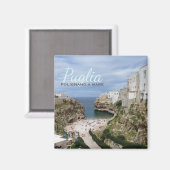 ポリニャーマーレシティビーチインプーリア文字磁石 マグネット (正面/裏面)