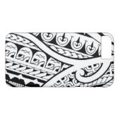 ポリネシアおよびマオリ混合された種族の入れ墨のデザイン Case-Mate iPhoneケース (裏面(横))