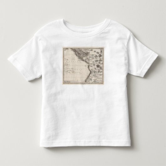 ポリネシアの地図 トドラーTシャツ (正面)
