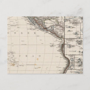 ポリネシアの地図 ポストカード