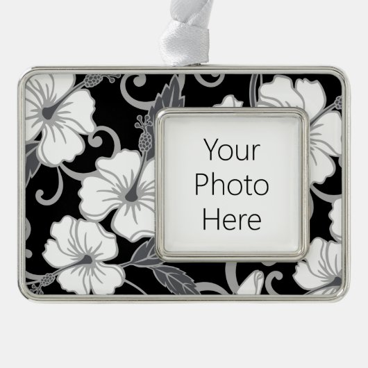 ポリネシアの夢（黒） シルバープレートフレームオーナメント (正面)