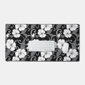 ポリネシアの夢（黒） デスクマット (キーボード&マウス)