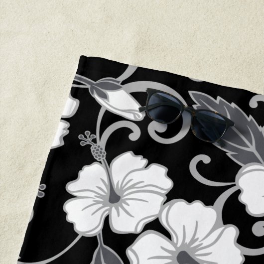 ポリネシアの夢（黒） ビーチタオル (インサイチュ)