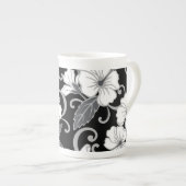 ポリネシアの夢（黒） ボーンチャイナマグカップ (正面右)