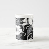 ポリネシアの夢（黒） ボーンチャイナマグカップ (正面)