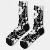 ポリネシアの夢（黒）靴下 ソックス (左)