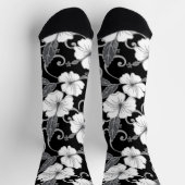 ポリネシアの夢（黒）靴下 ソックス (上部)