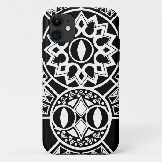 ポリネシアの種族の太陽の入れ墨 Case-Mate iPhoneケース (裏面)