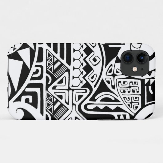 ポリネシアの種族の"石"の入れ墨のデザイン Case-Mate iPhoneケース (裏面(横))