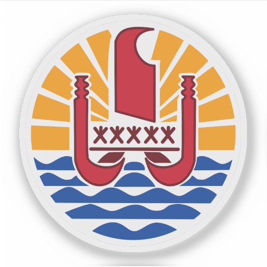 ポリネシアの紋章フランスの シール (正面)