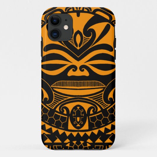 ポリネシアのtikiのマスクのデザイン Case-Mate iPhoneケース (裏面)