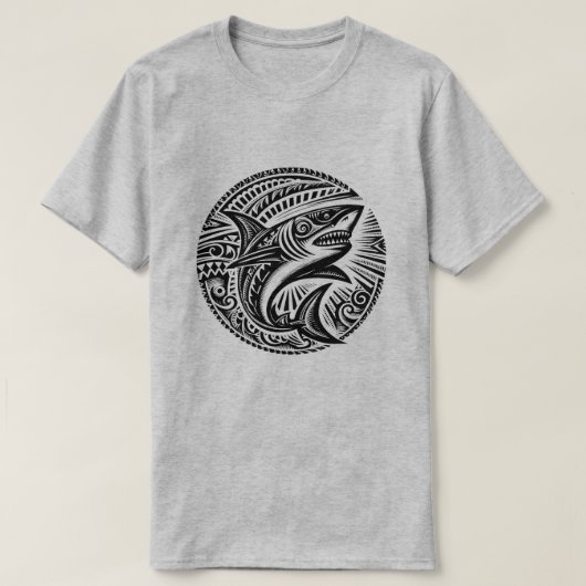 ポリネシアサメ Tシャツ (デザイン正面)