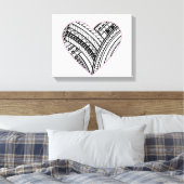 ポリネシアハート キャンバスプリント (インサイチュ (寝室))
