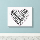 ポリネシアハート キャンバスプリント (インサイチュ (ウッドフロア))