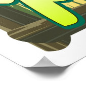 ポリネシアビーチの旅行ポスター ポスター (角)