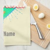 ポリネシアフランスのアイランドパシフィックヴィンテージ土産 キッチンタオル (四つ折り)