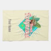 ポリネシアフランスのアイランドパシフィックヴィンテージ土産 キッチンタオル (横)
