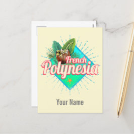 ポリネシアフランスのアイランドパシフィックヴィンテージ土産 シーズンポストカード