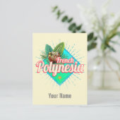 ポリネシアフランスのアイランドパシフィックヴィンテージ土産 シーズンポストカード (スタンド正面)
